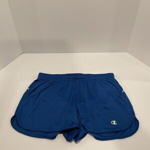 Champion Womens Medium Blue Running Shorts Athletic Gym Lined Lightweight